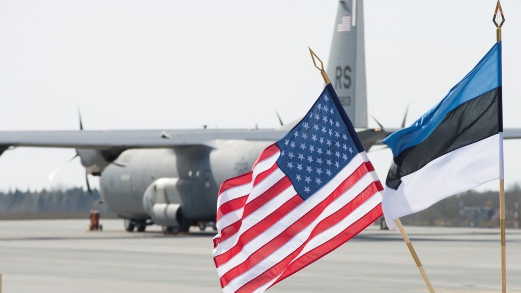 The US Air Force transport plane at Estonia's Ämari Air Base in 2024. Photo: Estonian Defence Forces