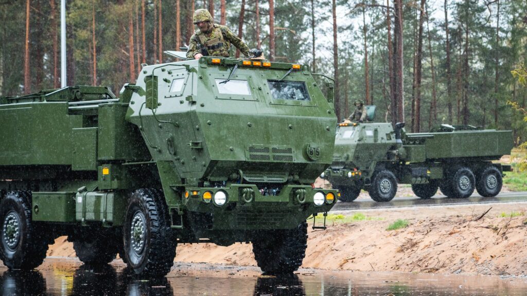 Six HIMARS multiple launch rocket systems arrived in Estonia. Photo by Kermo Pastarus.