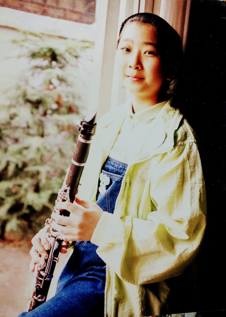 The colourful sound of the clarinet touched Soo-Young’s heart at an early age and made her soul sing. Private collection.