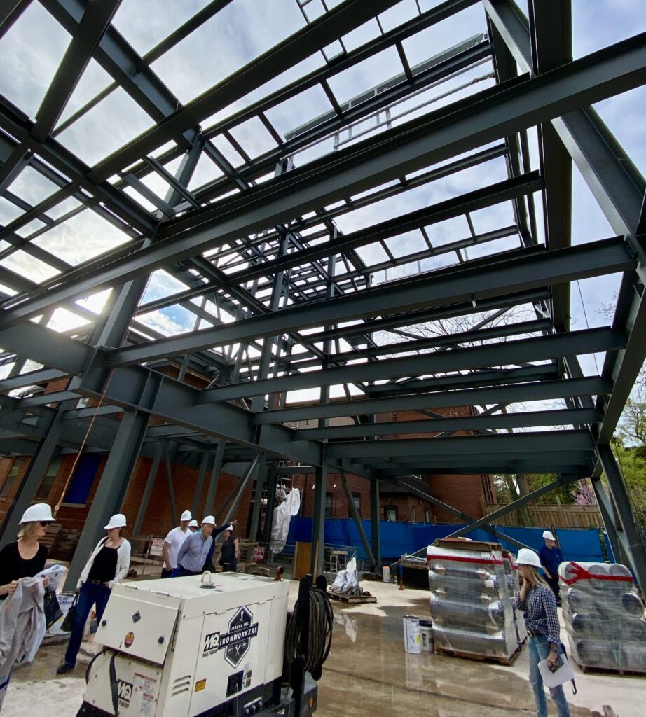The Keskus, already under construction, will feature a concert hall, library, classrooms, offices, an Estonian-focused bank, and a restaurant serving Estonian cuisine. Photo by Silver Tambur.