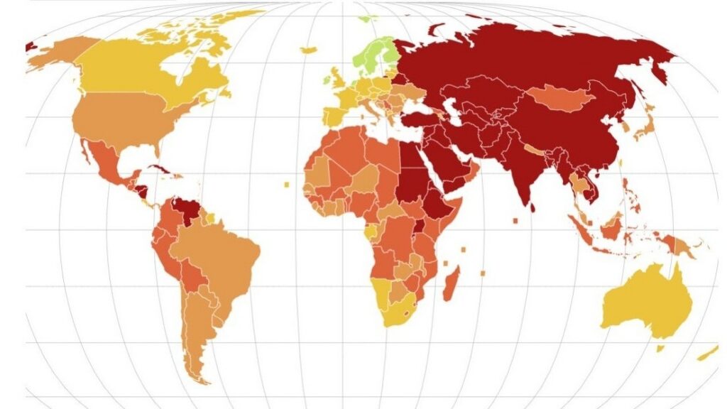 Estonia has climbed to second place in the 2025 World Press Freedom Index published by Reporters Without Borders (RSF), marking its highest-ever position. Map: RSF