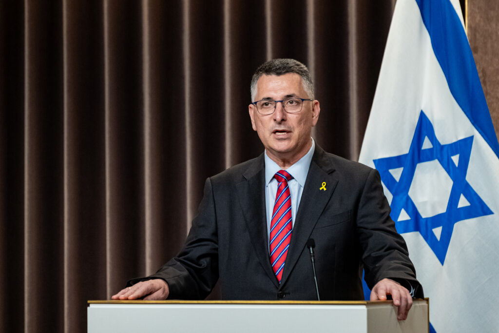 Israeli foreign minister Gideon Sa’ar in Tallinn on 2 July 2025. Photo by the Estonian foreign ministry.