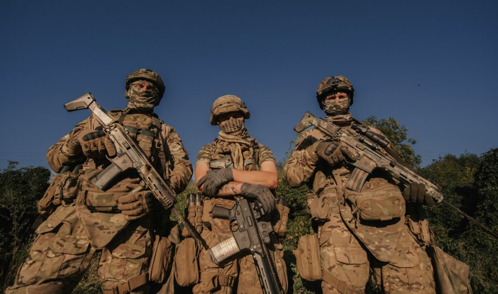 Some 800,000 men are fighting and dying for Ukraine, while several million more of conscription age wait for their turn – or try to avoid it. Photo by Vony Razom/Unsplash