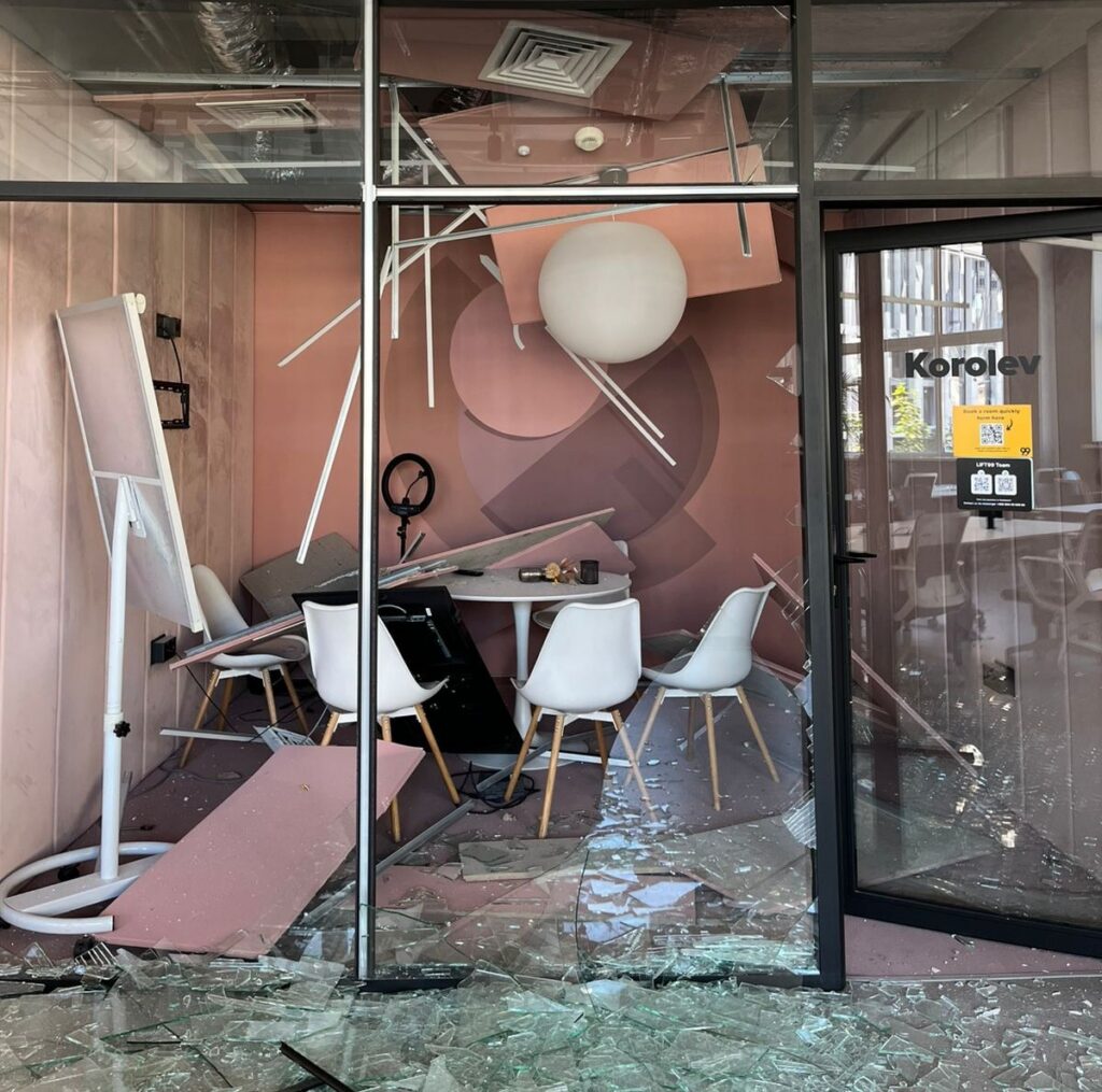 A Russian missile barrage in Kyiv has damaged Lift99, the startup hub founded by Estonian entrepreneur Ragnar Sass. Photo by Ragnar Sass.