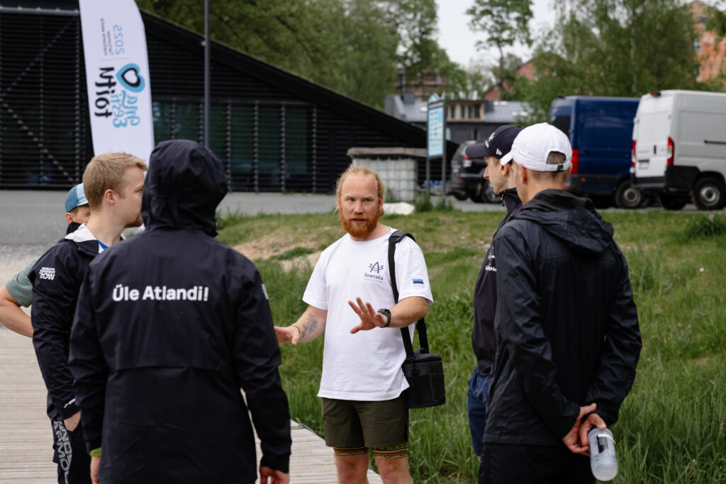 Andres Käosaar with his team members, getting ready for their cross-Atlantic challenge. Photo by Kaarel Kree.