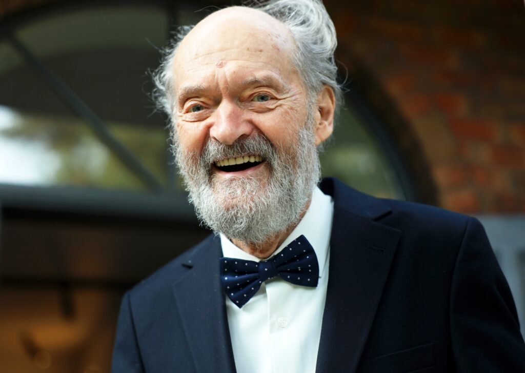 Arvo Pärt on his 90th birthday, 11 September 2025. Photo by Birgit Püve.