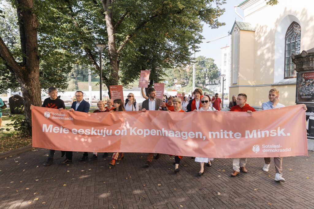 The Social Democrats campaigned under the slogan “Copenhagen, not Minsk,” promising a greener, fairer and more open Tallinn. Photo: SDE.