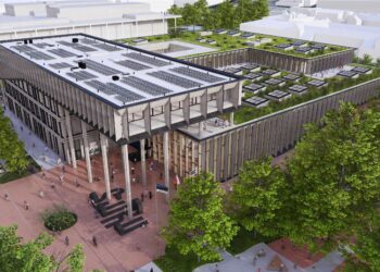 Coming soon: culture, commerce and a car park – all under one very expensive roof. Image by 3+1 architects/Tartu City Government