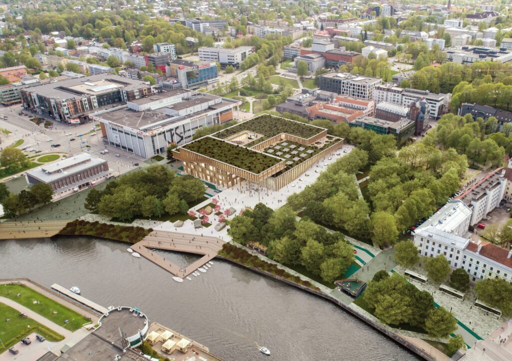 The future of culture, apparently, looks a lot like a high-end retail complex. Image by 3+1 architects/Tartu City Government