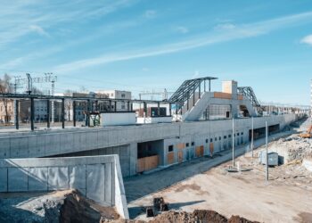 Rail Baltica Ülemiste terminal under construction in 2025. Credit: Rail Baltica.
