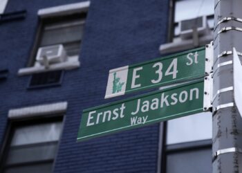 New York City has added a new name to its map: Ernst Jaakson Way. Photo by the Estonian foreign ministry.