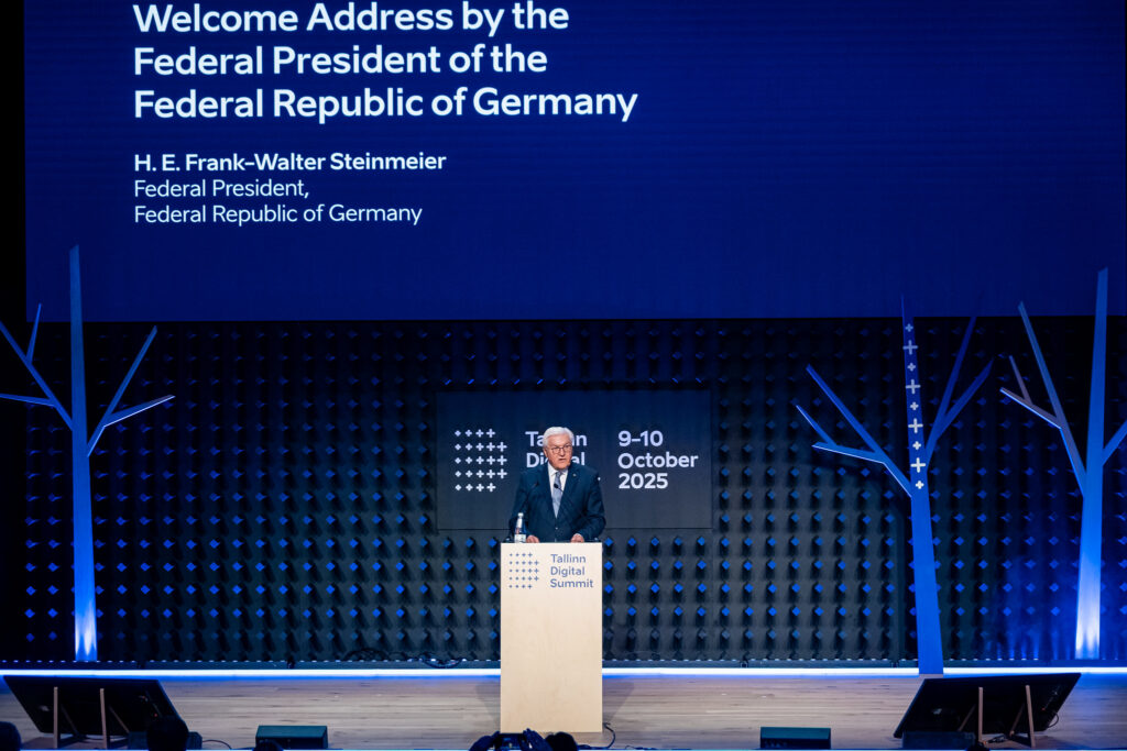 German president Frank-Walter Steinmeier opens the Tallinn Digital Summit 2025. Photo by Aron Urb.