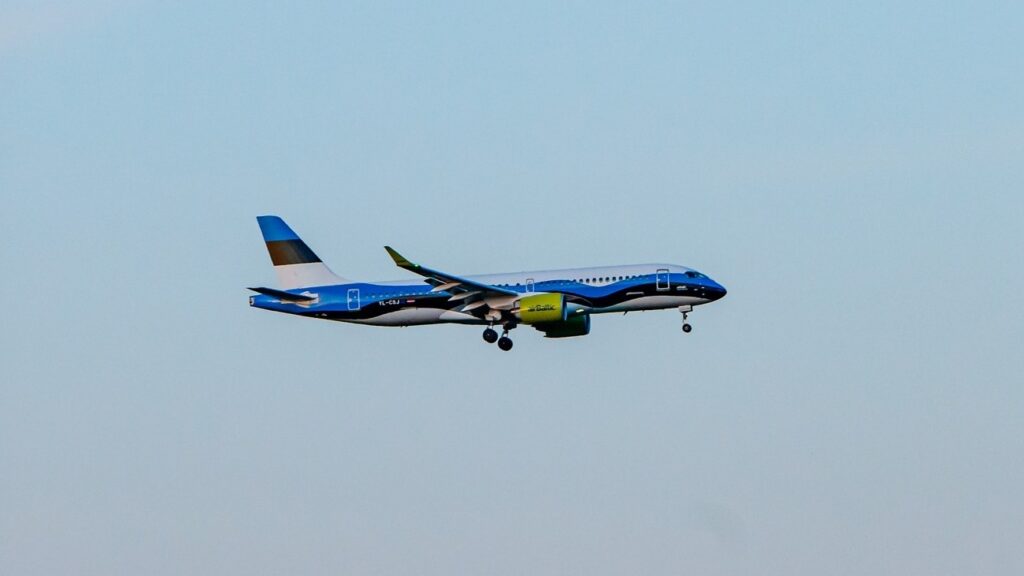 An airBaltic A220 in Estonian livery. Photo: airBaltic.