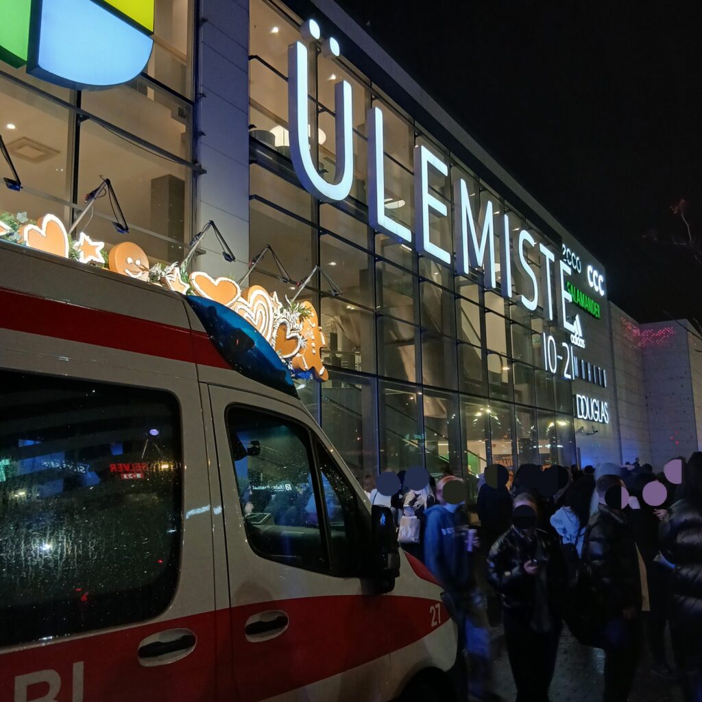 An explosion at Ülemiste Centre, Estonia’s largest shopping centre, injured one person on 20 December and led to the evacuation of shoppers and staff, the Rescue Board said. Credit: Paul Saar