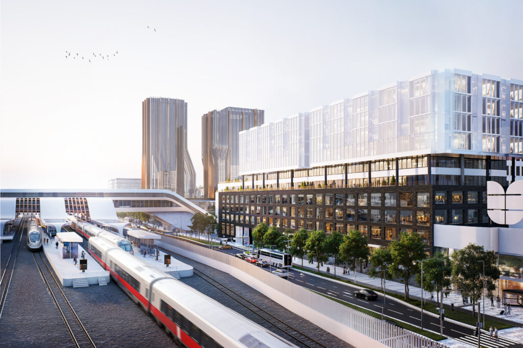 This is how the Rail Baltica terminus at Ülemiste is predicted to look like. The visual by Mainor Ülemiste.