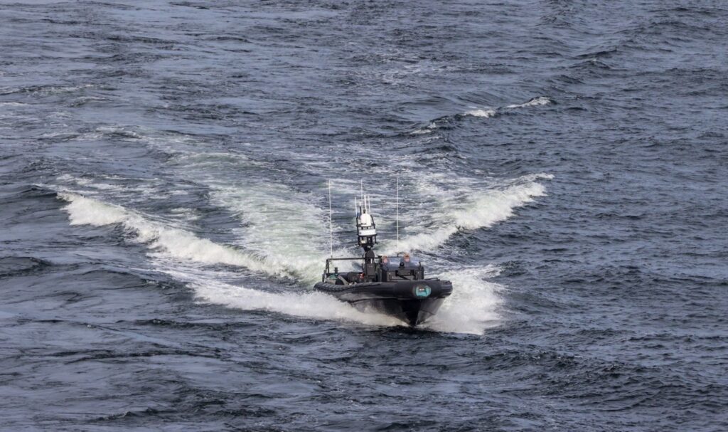 The Estonian Police and Border Guard Board patrol boat M-80 in an earlier file photo. The vessel sank off the Greek island of Kastellorizo while taking part in a Frontex joint operation.