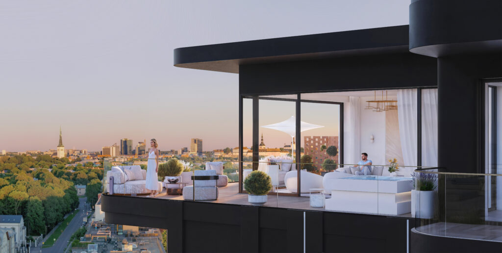 The Volta quarter in Tallinn, a former factory site now being redeveloped into a mixed-use district. Rendering by Endover.