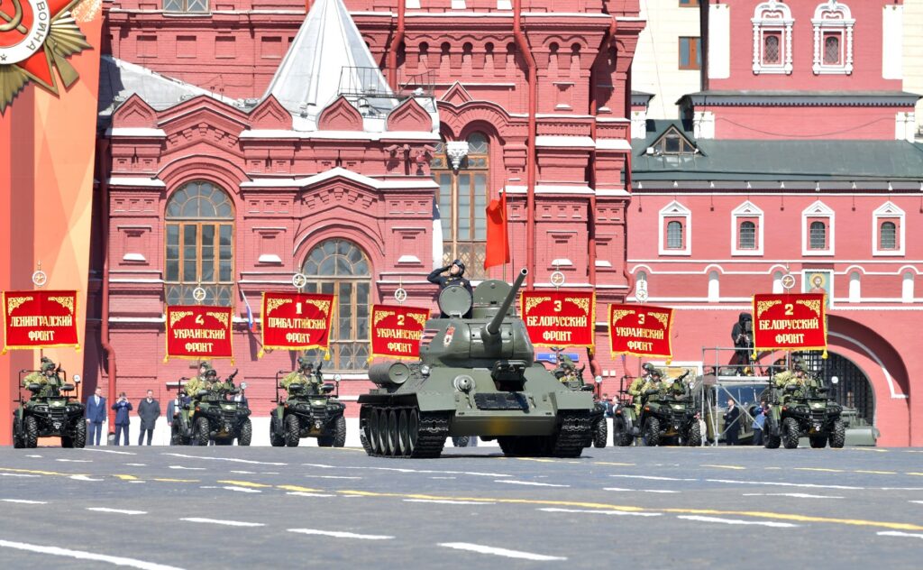 The mobile historical column during the 2018 Moscow Victory Day Parade on Red Square. Licensed under CC BY 4.0.