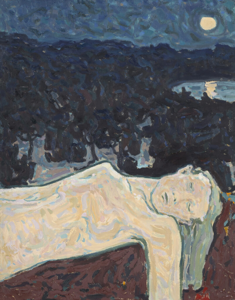 Olga Terri, Night, 1947. Oil on paper and plywood. Art Museum of Estonia. Photo by Stanislav Stepaško.