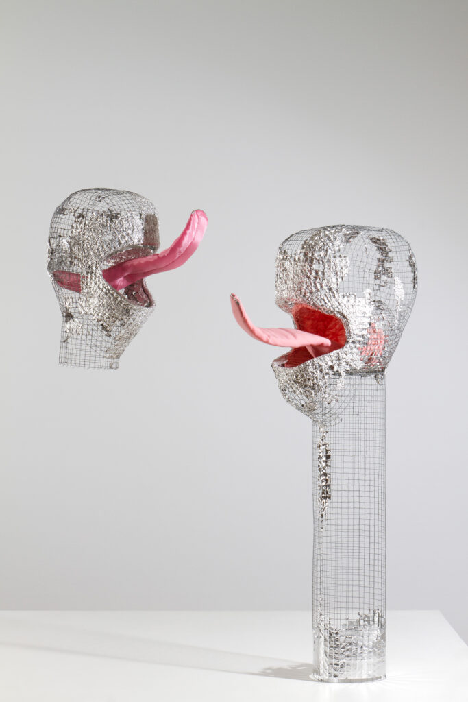Anu Põder, Lickers, 2007. Installation (metal mesh, foil and textile). Anu Põder Estate. Photo by Hedi Jaansoo.