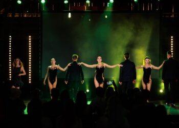 Dancers perform I Wanna Dance with Somebody, Estonia’s first exclusive ballroom dance show, presented by Ballroom Theatre Production and Prime Line Agency. Photo courtesy of Ballroom Theatre Production.