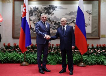 Robert Fico meeting Russian president Vladimir Putin in Beijing, China, on 2 September 2025. Licensed under CC BY 4.0.
