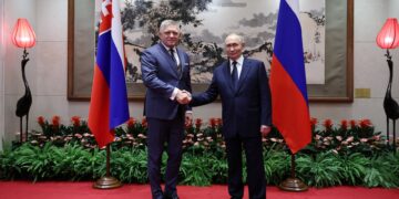 Robert Fico meeting Russian president Vladimir Putin in Beijing, China, on 2 September 2025. Licensed under CC BY 4.0.