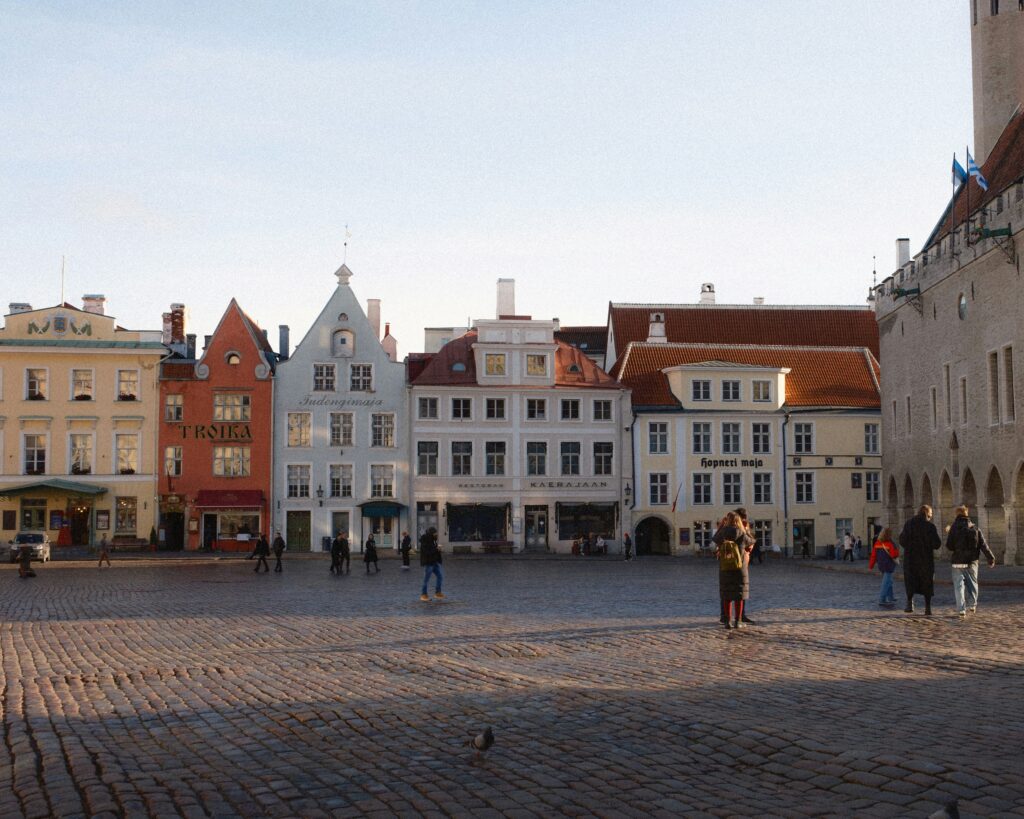 Tallinn Town Hall Square, still beautiful but far from bustling. Photo by Genet Schneider on Unsplash.
