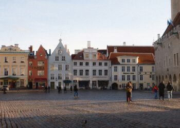 Tallinn Town Hall Square, still beautiful but far from bustling. Photo by Genet Schneider on Unsplash.