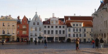 Tallinn Town Hall Square, still beautiful but far from bustling. Photo by Genet Schneider on Unsplash.