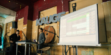 Kauge festival brings electronic music, visual art and urban culture into a former factory complex in Tartu. Photo: Kauge festival.