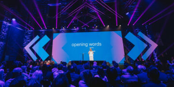 Latitude59’s main stage at Kultuurikatel, where the conference opened with a focus on the New Nordics, AI and global startup cooperation. Photo: Latitude59.