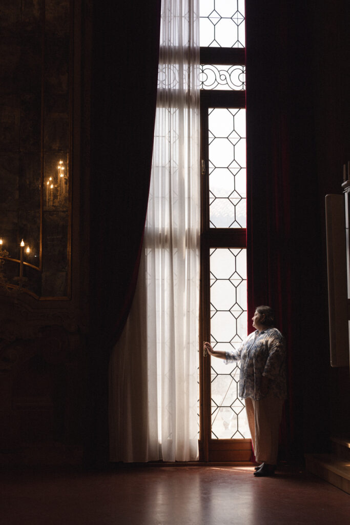 Renata Sõukand inside Ca’ Foscari University of Venice. Photo by Alina Birjuk.