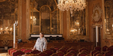Renata Sõukand in one of Ca’ Foscari University’s historic halls in Venice. Photo by Alina Birjuk.