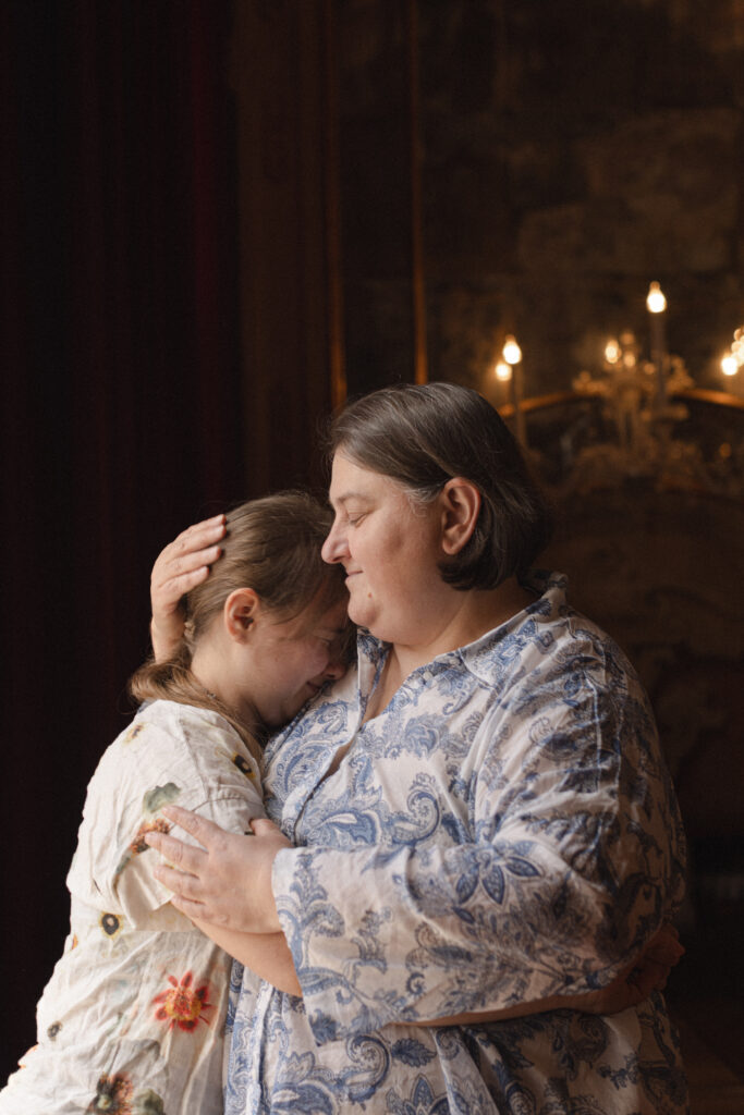 Renata Sõukand with her daughter. Photo by Alina Birjuk.