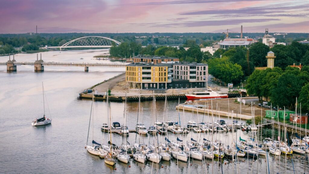 The Old Harbour quarter in Pärnu, where Kihnu Veeteed plans to operate a new marina next to the developing residential and business district. Image by Vanasadama Arendus.