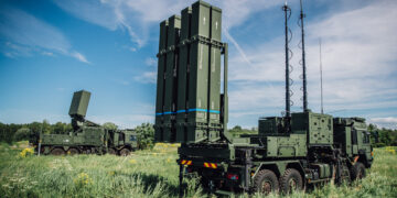 Estonia’s new IRIS-T SLM system includes launchers, radar and tactical control elements. Photo by Maria Tammeaid.