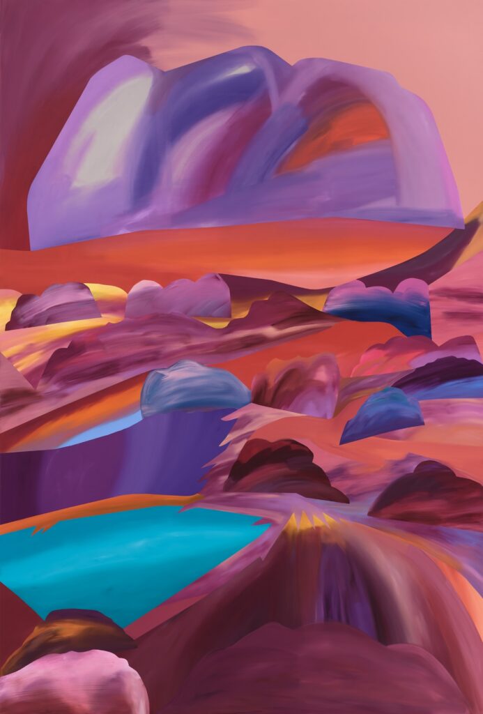 Kristi Kongi, "Open Heart", one of the monumental centrepieces of Chromatic Drift at Kumu. Image courtesy of Kumu.