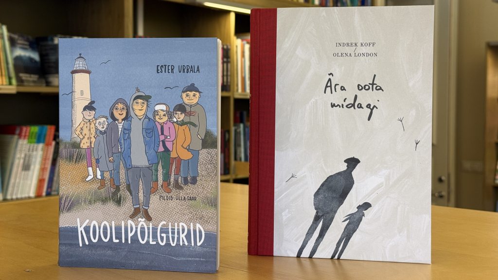Ester Urbala and Ulla Saar’s Koolipõlgurid (left) and Indrek Koff and Olena London’s Ära oota midagi have been selected for The White Ravens 2026 catalogue.