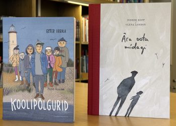 Ester Urbala and Ulla Saar’s Koolipõlgurid (left) and Indrek Koff and Olena London’s Ära oota midagi have been selected for The White Ravens 2026 catalogue.