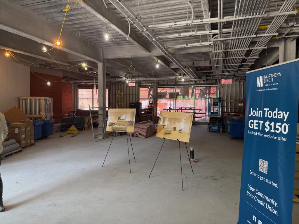 The Northern Birch Credit Union space in the right wing of the Estonian centre. Photo by Sten Hankewitz.
