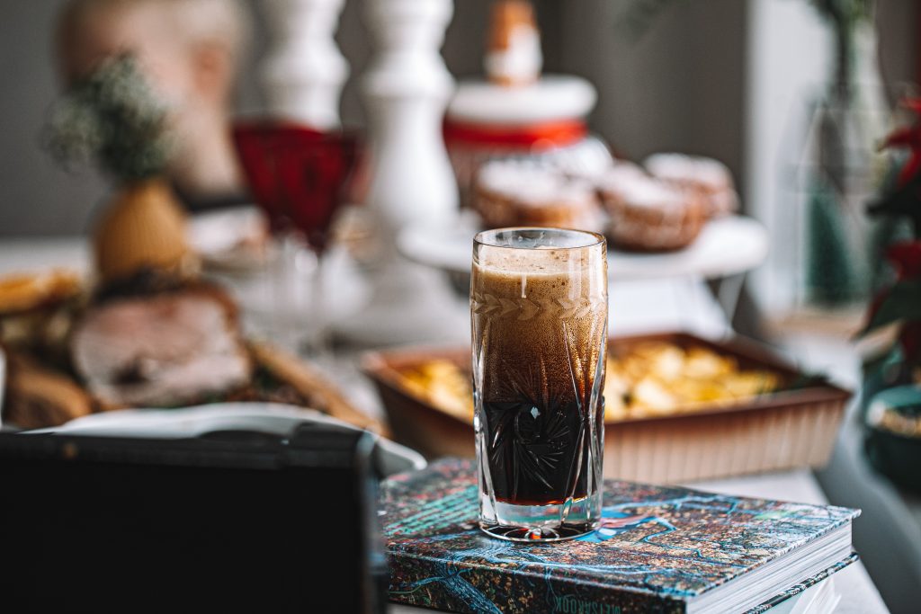 Estonian beer served with traditional Christmas fare. Photo by Kairi Tähe.