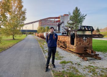 Francisco Martínez at the Mining Museum in Ida-Virumaa. Photo: Anna Shkodenko.