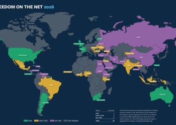 Internet freedom in the world in 2026. Screenshot from the index.