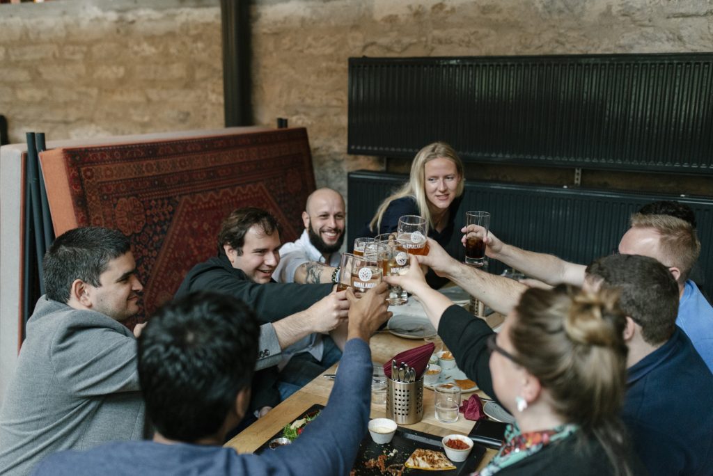 Patrons at Humalakoda, a brewpub in Tallinn. Photo by Patrik Tamm.
