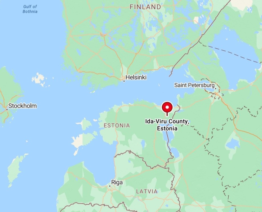 Ida-Viru County lies in north-eastern Estonia, along the Russian border.